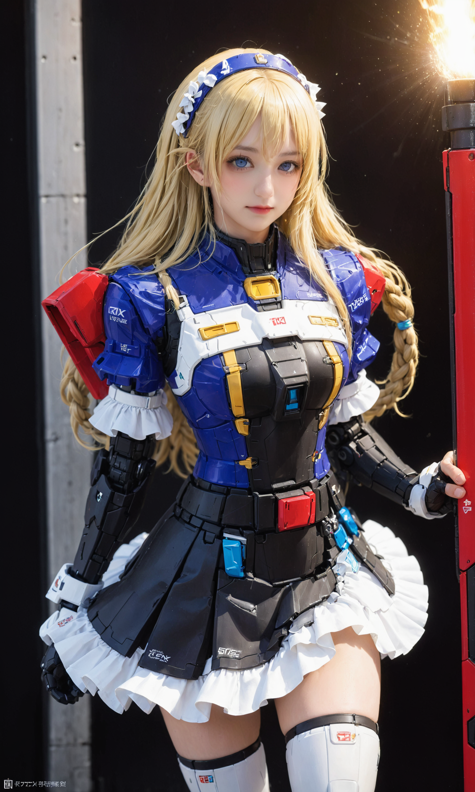 02432-3137506698-masterpiece, ({1girl is in mache armor with jumping pose, full body, long hair, short skirt}_1.3), realistic_2, intricate detail.png